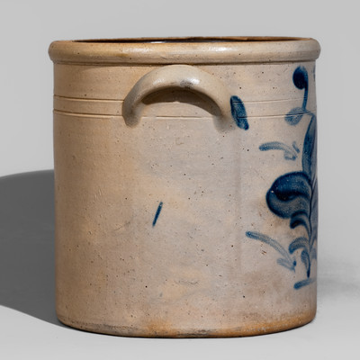 Rare Two-Gallon William Rowley / Middlebury, Ohio Stoneware Crock