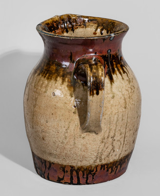 Exceptional Texas Stoneware Pitcher attrib. John Davis Leopard at the Prothro Pottery, Rusk County