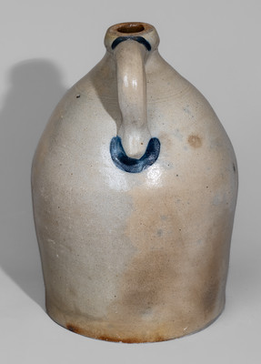 Two-Gallon COWDEN & WILCOX / HARRISBURG, PA Stoneware Jug w/ Floral Decoration