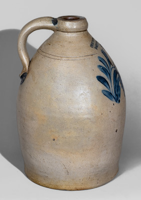 Two-Gallon COWDEN & WILCOX / HARRISBURG, PA Stoneware Jug, c1865