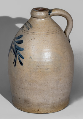 Two-Gallon COWDEN & WILCOX / HARRISBURG, PA Stoneware Jug, c1865