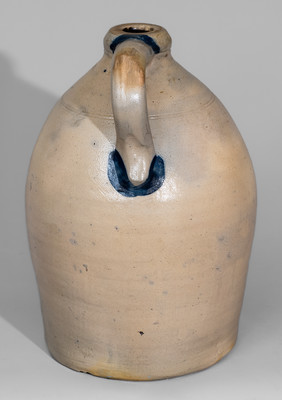 Two-Gallon COWDEN & WILCOX / HARRISBURG, PA Jug w/ Cobalt Wreath, c1865