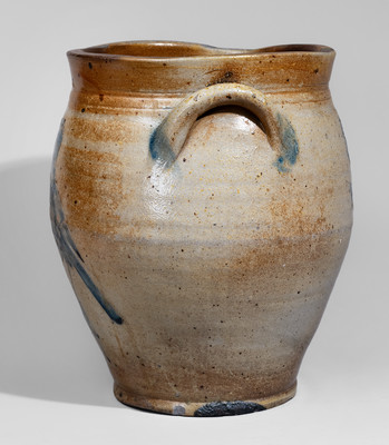Exceptional Albany, NY Area Stoneware Jar w/ Incised Bird and Floral Decorations, early 19th century