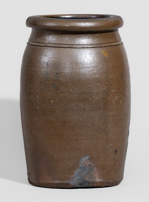 Western PA Stoneware Jar w/ "HEAD OF STEAMBOAT LANDING / POMROY OHIO" Advertising