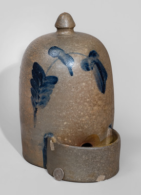 Very Rare Stoneware Chicken Waterer attrib. Ralph J. Grier, East Nottingham Township, Chester County, PA