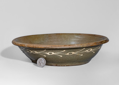 Very Rare attrib. Thomas Chandler, Kirksey's Crossroads, Edgefield District, SC Stoneware Bowl
