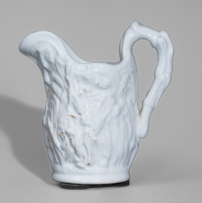 Rare Small-Sized Molded Porcelain Corn Pitcher, probably Southern Porcelain Company, Kaolin, SC
