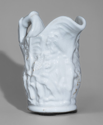 Rare Small-Sized Molded Porcelain Corn Pitcher, probably Southern Porcelain Company, Kaolin, SC