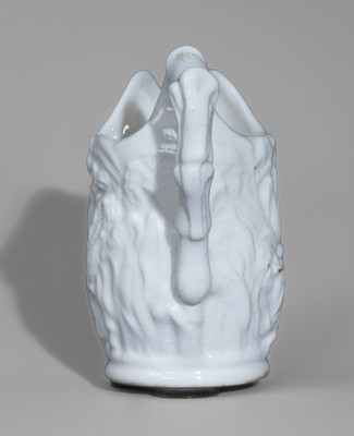 Rare Small-Sized Molded Porcelain Corn Pitcher, probably Southern Porcelain Company, Kaolin, SC