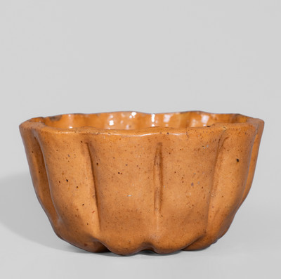JOHN BELL (Waynesboro, PA) Redware Pudding Mold, c1840-80