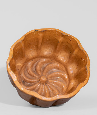 JOHN BELL (Waynesboro, PA) Redware Pudding Mold, c1840-80