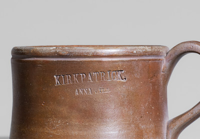 Anna Pottery Stoneware Frog Mug, Stamped "KIRKPATRICK, / ANNA, ILL."