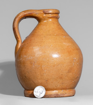 Fine Small-Sized Galena, Illinois Redware Jug, second half 19th century