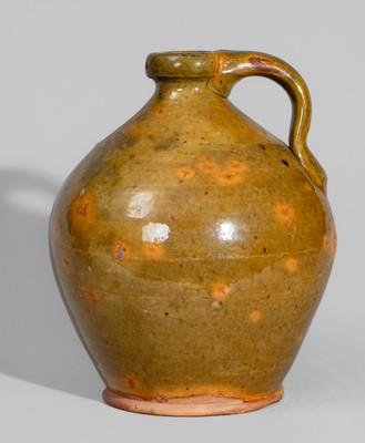 Fine Small-Sized Galena, Illinois Redware Jug, mid 19th century
