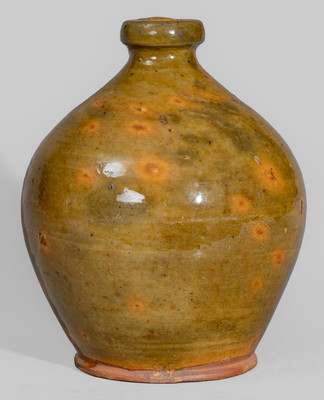 Fine Small-Sized Galena, Illinois Redware Jug, mid 19th century