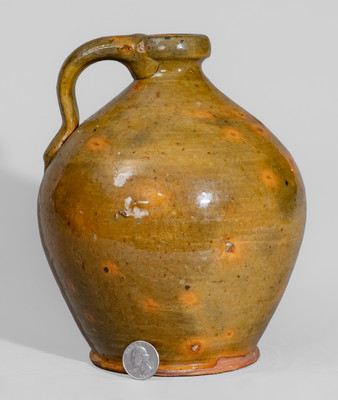 Fine Small-Sized Galena, Illinois Redware Jug, mid 19th century