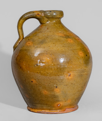 Fine Small-Sized Galena, Illinois Redware Jug, mid 19th century
