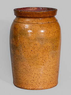 Redware Jar, Galena, Illinois origin, second half 19th century