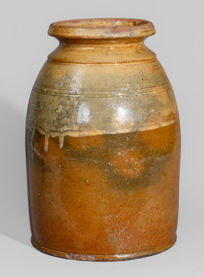 Slip-Decorated Galena, Illinois Redware Jar, second half 19th century