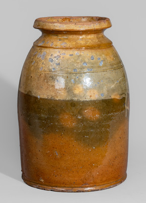 Slip-Decorated Galena, Illinois Redware Jar, second half 19th century