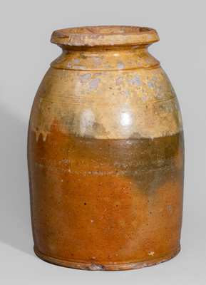 Slip-Decorated Galena, Illinois Redware Jar, second half 19th century