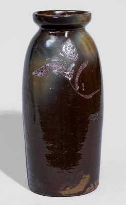Rare Slip-Decorated Stoneware Canning Jar attrib. Hissong Pottery, Cassville, PA
