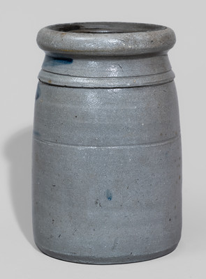 Western PA Stoneware Canning Jar w/ Stripe Decoration, c1875