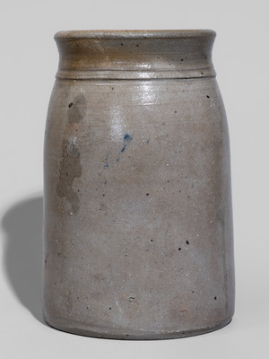Western PA Cobalt-Stenciled Stoneware Canning Jar, c1880