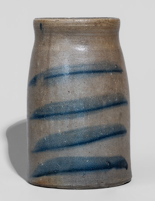 Western Pennsylvania Stoneware Canning Jar w/ Stripe Decoration