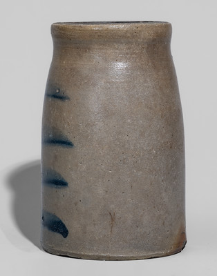 Western Pennsylvania Stoneware Canning Jar w/ Stripe Decoration