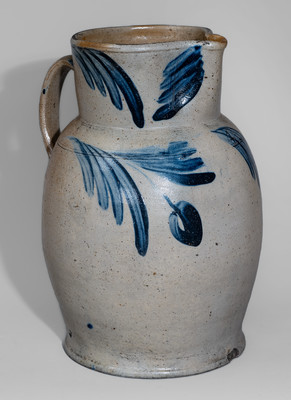 Very Rare Four-Gallon attrib. William Linton, Baltimore, MD Stoneware Pitcher