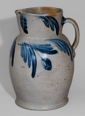 Very Rare Four-Gallon attrib. William Linton, Baltimore, MD Stoneware Pitcher