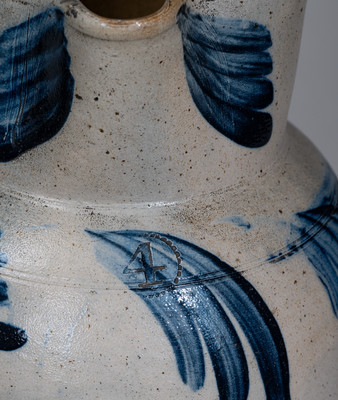 Very Rare Four-Gallon attrib. William Linton, Baltimore, MD Stoneware Pitcher