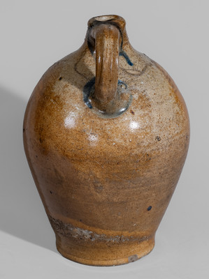Fine Manhattan / New York City Stoneware Jug w/ Incised Floral Decoration, early 19th century
