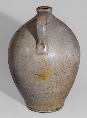 Scarce P. WINE Stoneware Jug attrib. William Nichols, Poughkeepsie, NY, c1823