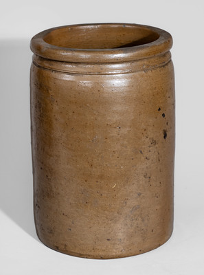 Rare WM. H. ERNEST / WASHINGTON, / D.C. Salt-Glazed Stoneware Jar, c1885