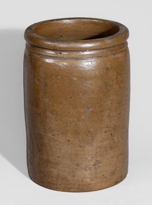 Rare WM. H. ERNEST / WASHINGTON, / D.C. Salt-Glazed Stoneware Jar, c1885