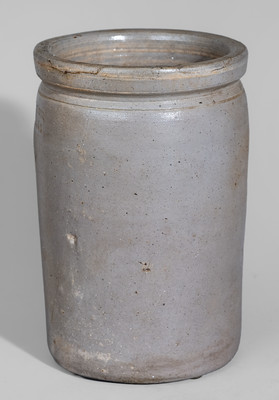 Half-Gallon P. HISER & SONS / Washington, D.C. Salt-Glazed Stoneware Jar, c1885