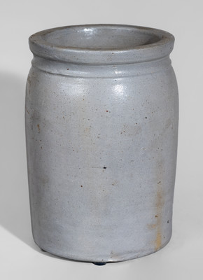 S.C. MILBURN, Alexandria, VA Stoneware Advertising Jar for E.J. MILLER, c1870