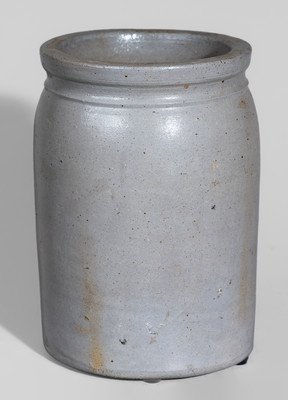 S.C. MILBURN, Alexandria, VA Stoneware Advertising Jar for E.J. MILLER, c1870
