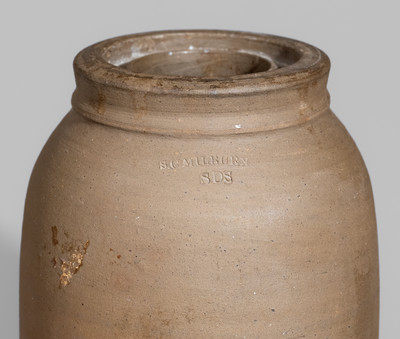 Rare S.C MILBURN / SDS, Alexandria, VA Stoneware Wax Sealer, c1860