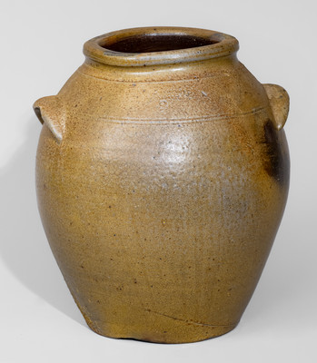 Rare MANUFACTURED BY J. CRUMBAUGH Stoneware Jar, Indianapolis, IN, mid 1820's