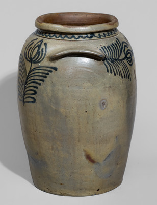 Fine Three-Gallon B.C. MILBURN / ALEXA (Alexandria, VA) Stoneware Jar, c1850