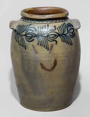 Fine Three-Gallon B.C. MILBURN / ALEXA (Alexandria, VA) Stoneware Jar, c1850