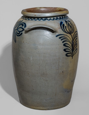 Fine Three-Gallon B.C. MILBURN / ALEXA (Alexandria, VA) Stoneware Jar, c1850