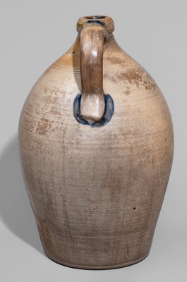 Large-Sized COWDEN & WILCOX / HARRISBURG, PA Stoneware Jug w/ Cobalt Floral Decoration