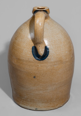 Two-Gallon COWDEN & WILCOX / HARRISBURG, PA Stoneware Jug w/ Cobalt Floral Decoration