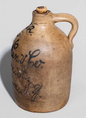 Half-Gallon Brooklyn, NY Advertising Jug, UNION POTTERY / NEWARK, N.J. / J ZIPF. Prop'r