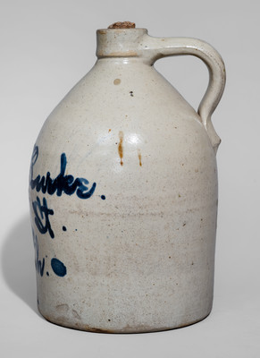 Elizabeth, NJ Stoneware Advertising Jug attrib. Fulper Pottery, Flemington