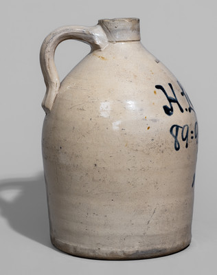 Paterson, NJ Stoneware Advertising Jug attrib. Fulper Pottery, Flemington